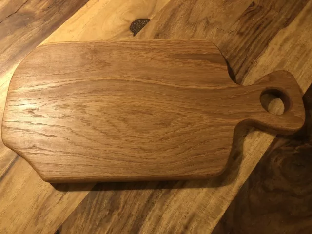 Solid English Oak Chopping Board with Handle
