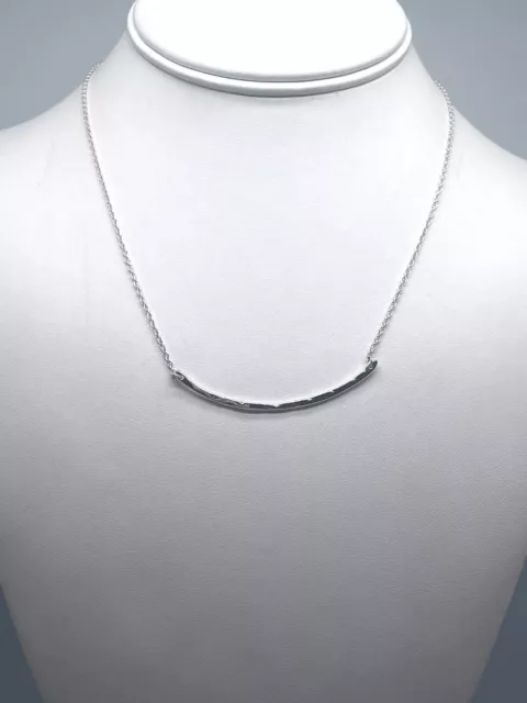 Gorjana Taner Bar Silver Tone 18 Inch Chain Necklace