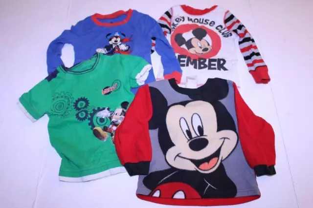 Infant/Baby Mickey Mouse 24 Months & Sz 2 Lot of 4 Items Disney