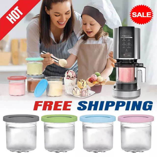 Set of 8 for Ninja dessert container cups with lid Creami ice cream maker Omniki