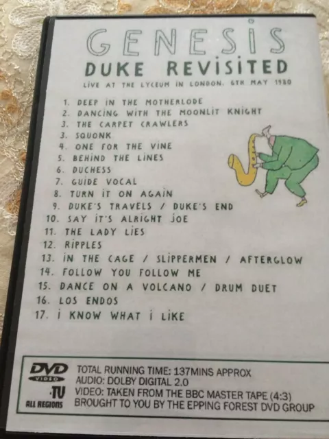 Genesis Live At The Lyceum Ballroom - Duke Tour 1980 - Rare Dvd 3