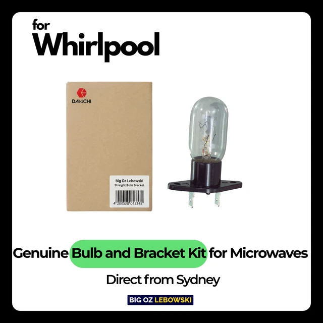 GENUINE BULB AND Bracket Kit For Whirlpool AMW 431 Microwave $39.95 ...