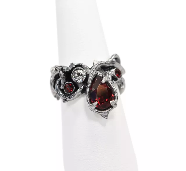 Passion Blood & Thorns Ring (Retired)- Alchemy Gothic & Swarovski Crystals