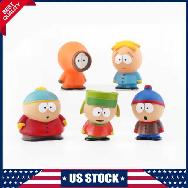 5pcs South Park Characters Kenny Stan Eric Action Figure Doll Set Kids Gift Toys