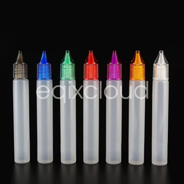 10ml 30ml Unicorn Dropper Plastic Bottle Dripper Fill Liquid Sample Oil LDPE Pen