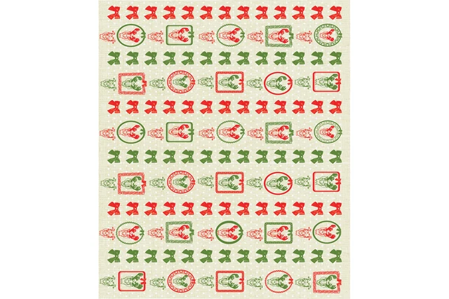 Papel Decopatch Ref 608 - Paquete de 20 (381 x 305 mm) arcos y renos (verde/rojo)