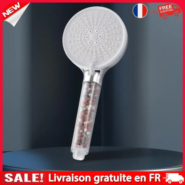 Filter Shower Head High Pressure Handheld Showerhead Home Gym Use (White No swit