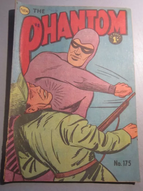 Orig. 1960'S 1/- Frew Phantom #175 Comic Good+