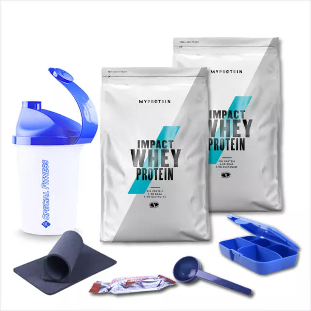 27,95€/kg ++ Myprotein Impact Whey Protein (2 x 1kg Beutel) + BONUS wählbar ++