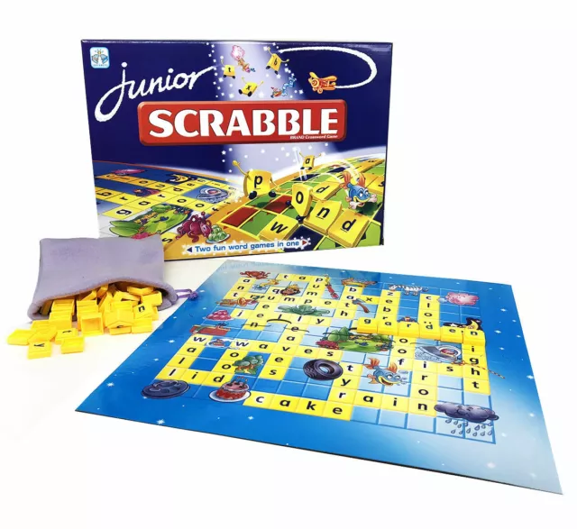 Junior Scrabble Game Family Party Board Game Kids Educational Toy AU Stock