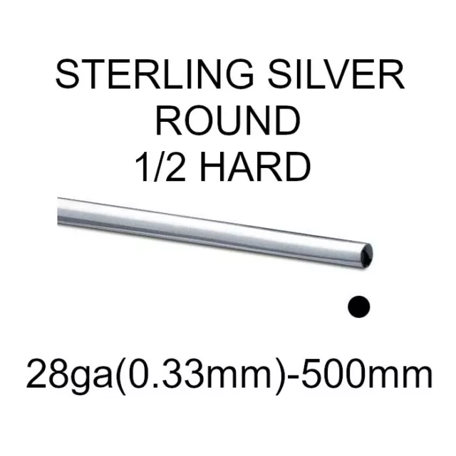 925 Sterling Silver Wire Half Hard Round Wire Different Gauges & Lengths Medium