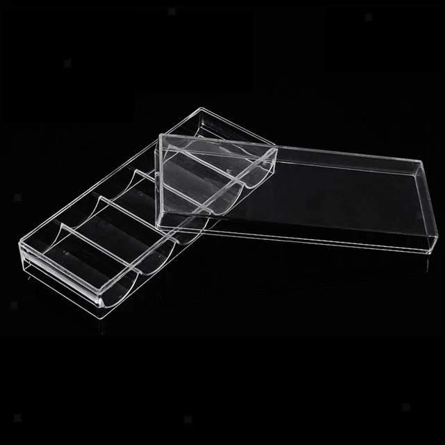 Transparent Chips Tray Holds 100 Chips Chip Organizer for Gaming Accessories