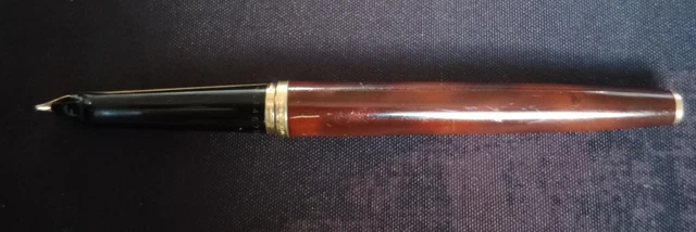Stylo Plume Waterman Ancien Laque Thuya – Plume Or 18K 750, France