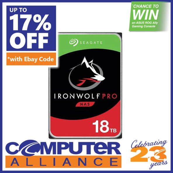 Seagate IronWolf Pro ST18000NT001 18TB 7200 RPM 256MB Cache SATA 6.0Gb/s  3.5 Internal Hard Drive 