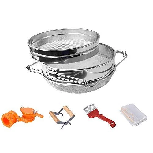 Double Sieve Honey Harvesting Starter Kit| Honey Filters Strainer Stainless S...