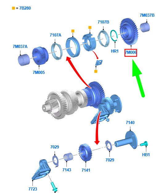 FORD FOCUS MK3 C346 Reverse Cone And Gear Assy 1854113 NEW GENUINE £148 ...