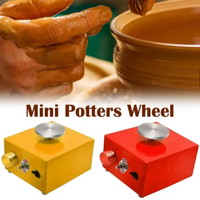 Mini Electric Pottery Wheel Machine For Ceramic Work Molding Art Craft Clay N9T4