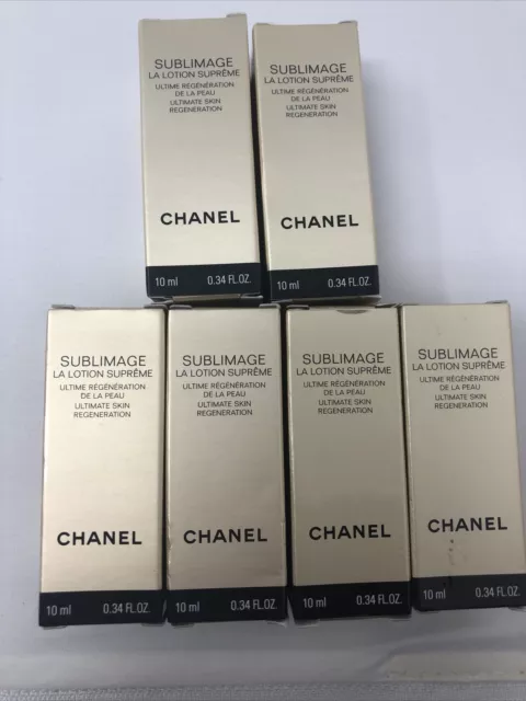 LOT OF 6 Chanel Sublimage La Lotion Supreme Samples BNIB .34 Oz Ea