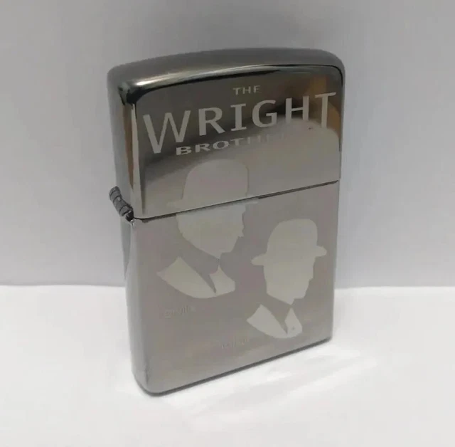 Zippo 2003 The Wright Brothers Black Ice Case No Insert No Box Read 2