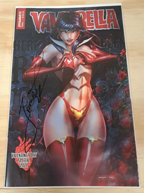 VAMPIRELLA 2022 VALENTINES DAY SPECIAL JAMIE TYNDALL SIGNED COA Brand New