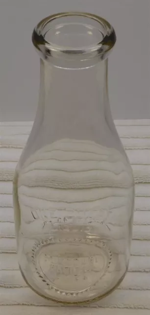Missouri Pacific Railroad One Quart Glass Milk Bottle Embossed Buzzsaw Logo