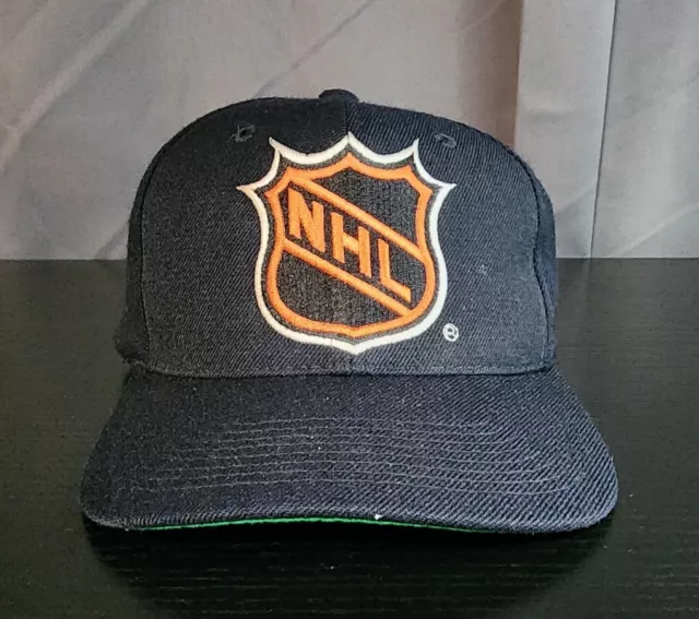 Vintage 90's Sports Specialites NHL Hockey Logo Snapback Hat Black