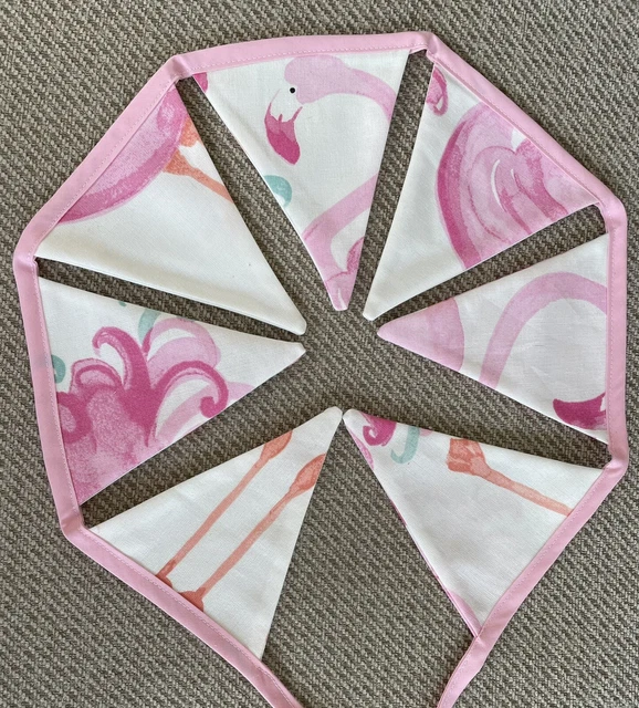 Laura Ashley Hecho A Mano Flamingo Bunting Rosa Niños/Guardería