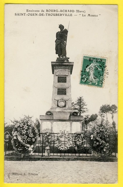 CPA SAINT OUEN de THOUBERVILLE (Eure) Monument aux MORTS 1870 " GARDES MOBILES "