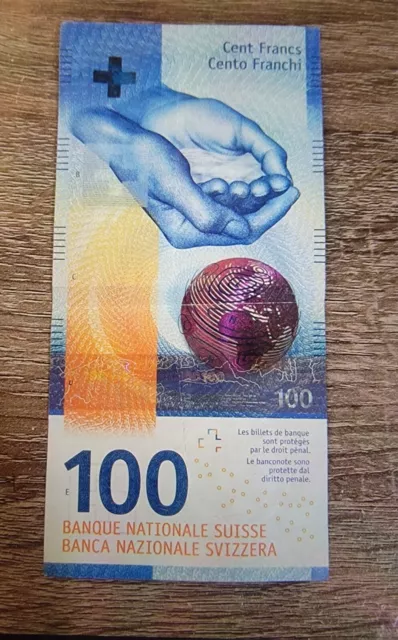 Switzerland 100 Franken 2019 series Banknotes Uncirculated. Swiss Franc