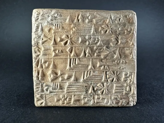 Ancient Near Eastern Clay Tablet With Early Form Writing Circa 3000Bc (A369)