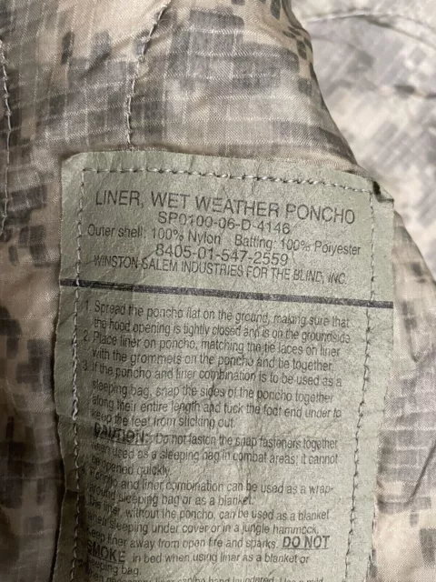 5x US Military Army ACU Digital Wet Weather PONCHO LINERs Woobie Blankets 5x US Military Army ACU Digital Wet Weather PONCHO LINERs Woobie Blankets