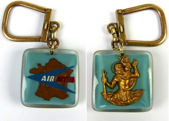 Porte clés jeton de caddie Air Inter Europe Fret neuf Keyring