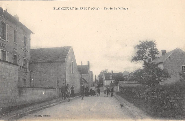 Cpa 60 Blaincourt Les Precy / Entree Du Village