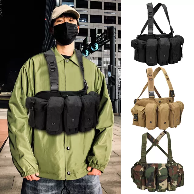 fr 800D Oxford Chest Rig Airsoft Vest Gear Pack Quick Release Magazine Pouch