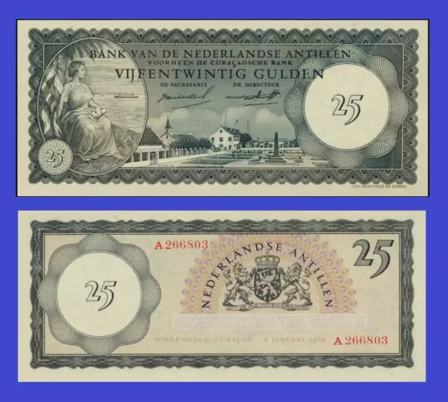 Netherlands antilles 25  gulden 1962  /- Copy