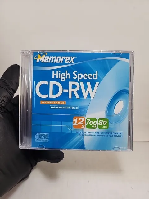 Memorex High Speed Blank Rewritable CD-RW 12x 700MB 80 Min 5 Pack New Sealed