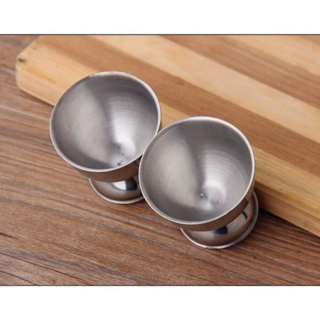 Tazas de huevo hervido taza de huevo de acero inoxidable mesa de comedor taza de huevos