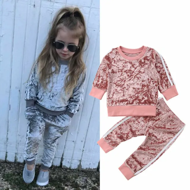Kids Baby Girls Infant Clothes T-shirt Top Pants Outfit Sets Toddler Tracksuit~