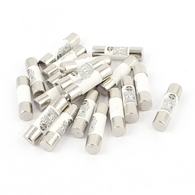 20 pcs RO15 RT18 RT14 Tube cylindrique en céramique fusible 4A 380V 10x38mm