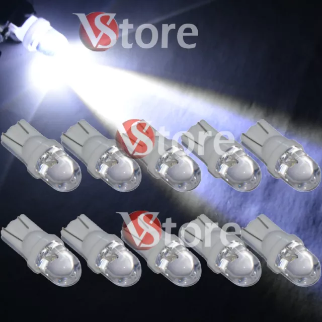 10 Lampade LED T10 1SMD BIANCO Lampadine Luci Targa e Posizione W5 Auto Palla