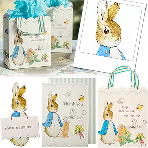 PETER RABBIT PARTY INVITATION THANK YOU CARD Kids Birthday Christening ...