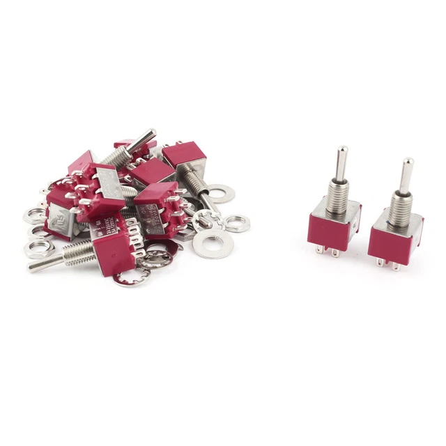 Interrupteur Momentané DPDT 6 Broches ON/OFF 125V/20A 250V/16A - Générique Neuf