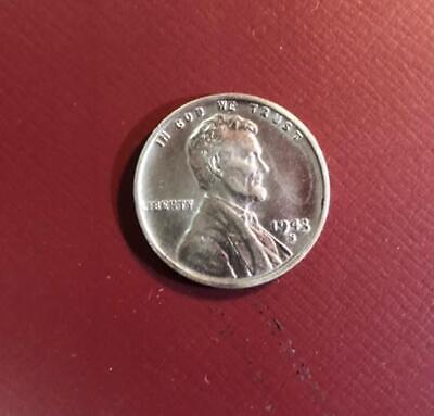 1943-S "STEEL" Lincoln Wartime Wheat Cent ..." (AU)."..Free Shipping!