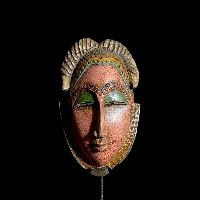 AFRICAN MASK ANTIQUES Tribal Art Face Vintage Wood Carved Vintage Guro