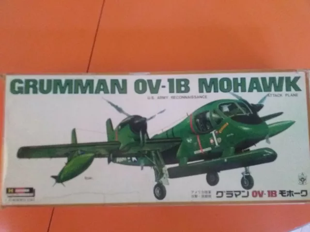 maquette 1/72 hasegawa grumman ov-1b mohawk 1ère version 1968 sous blister