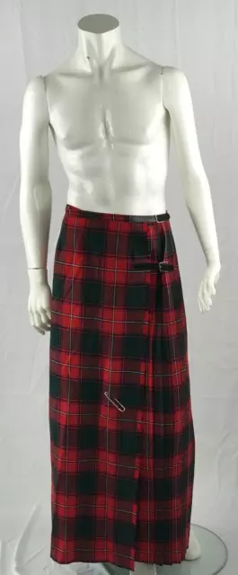 Gonna uomo scozzese kilt rosso-verde taglia 37 cm di larghezza