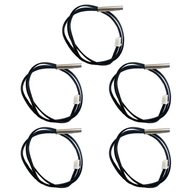 5 pcs 50 cm NTC thermistor temperature sensor 5 x 25 mm waterproof probe O6E7