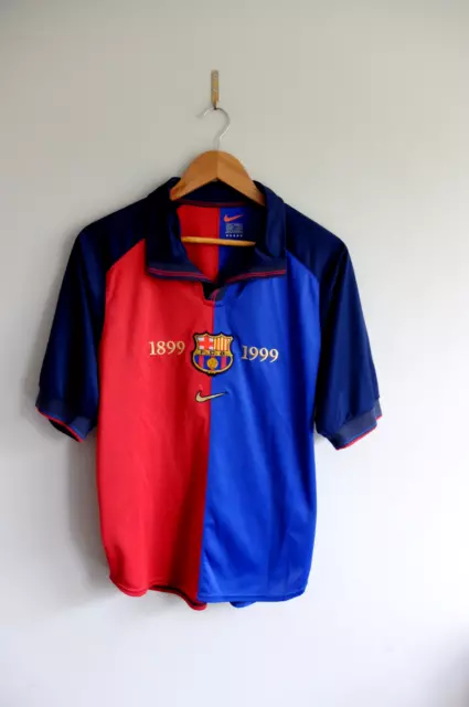BARCELONA CENTENARY 1899 1999 RIVALDO Nike Home Football Shirt