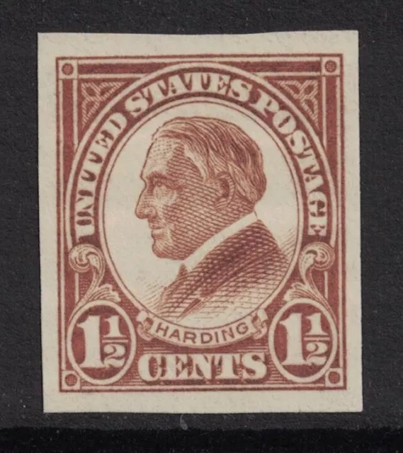 Scott 631- Mh- 1 1/2c Harding- Rotary Édition, Imperforate- Inutilisé Timbres