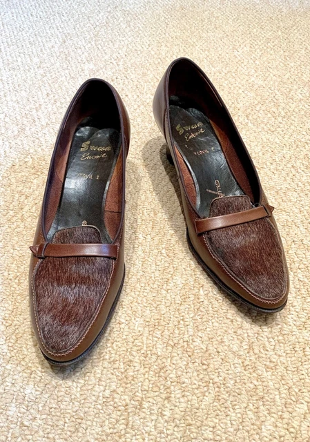 Scarpe da donna vintage anni '30/'40 Swan taglia 70 B, Regno Unito 5,5 in perfette condizioni